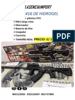 Rifle M416 de Hidrogel: Plasenciaimport