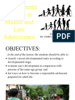 CHAPTER 4-Developmental Stages in Middle and Late Adolescence