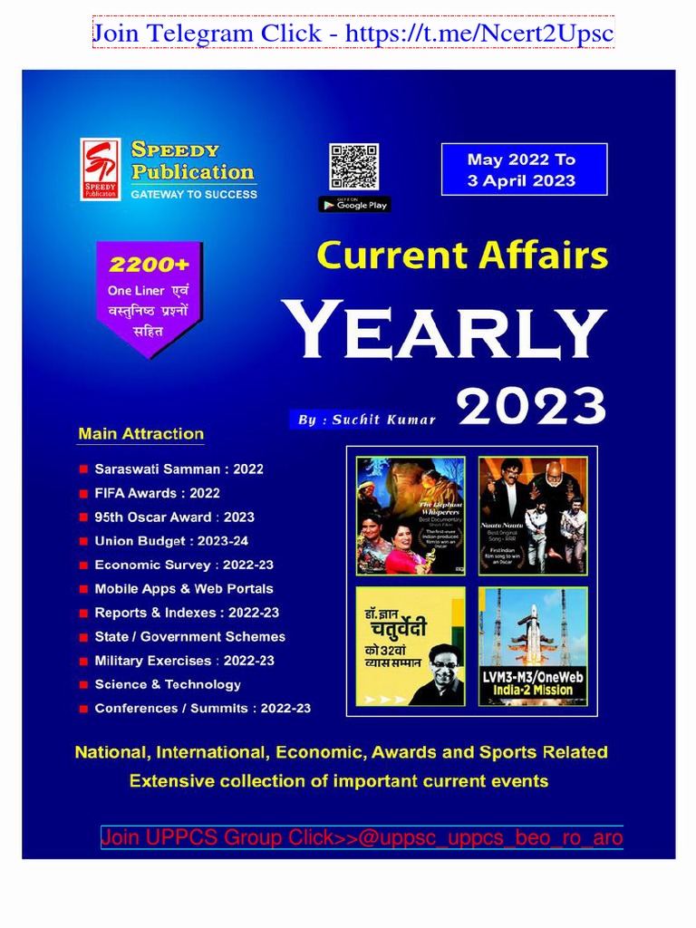 Marugujarat Xxx - SPEEDY CURRENT AFFAIRS YEARLY APRIL 2023@ncert2upsc | PDF | Government Of  India