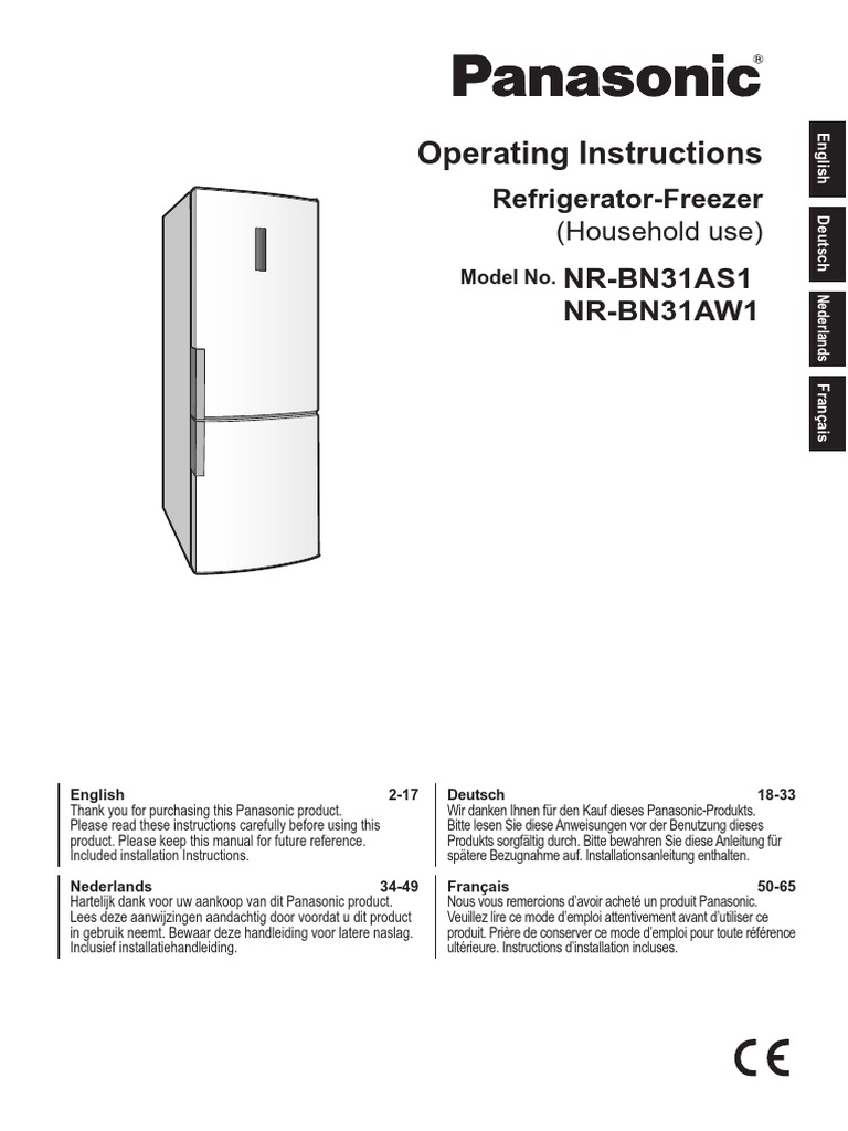 Comprehensive Operating Instructions for Household RefrigeratorFreezer