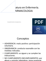 Licenciatura en Enfermería. Farmacologia: Cumplimiento Terapéutico