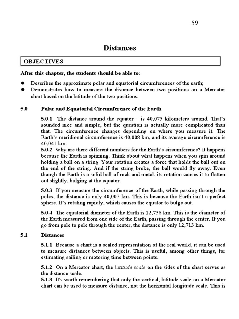 Measuring Distances and Determining Courses on Nautical Charts PDF