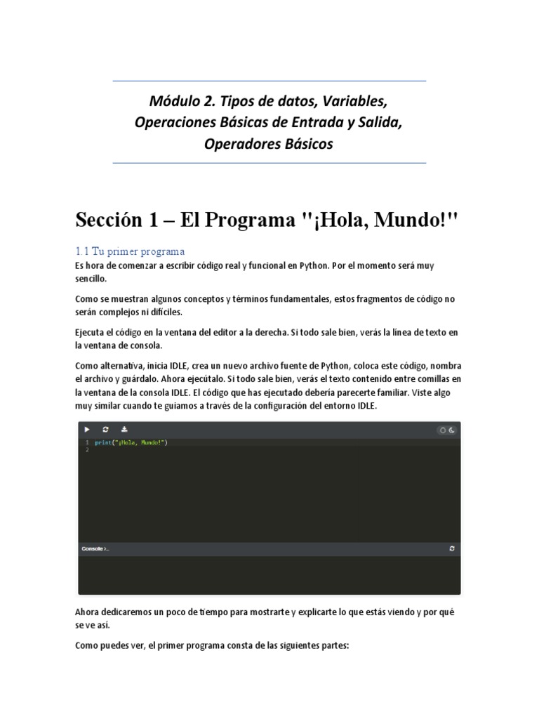Tipos de Datos y Funciones en Python | PDF | División (Matemáticas ...