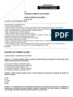 Data limite 03/12 para prova de Engenharia de Software I