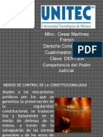 Mtro.: Cesar Martínez Franco Derecho Constitucional Cuatrimestre: Tercero Clave: DER7304 Competencia Del Poder Judicial