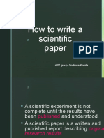 How To Write A Scientific Paper: 4.07 Group. Qodirova Komila