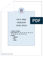 Guía de Trabajo Generalización Dífonos Vocálicos