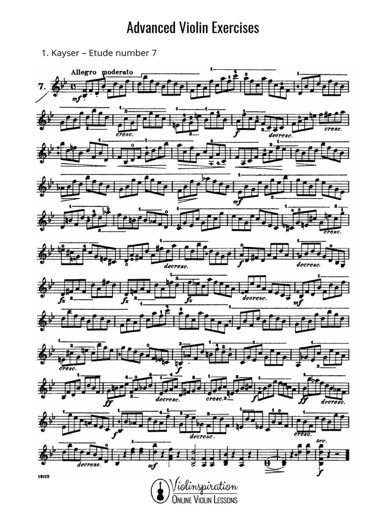 Advanced Violin Exercises PDF