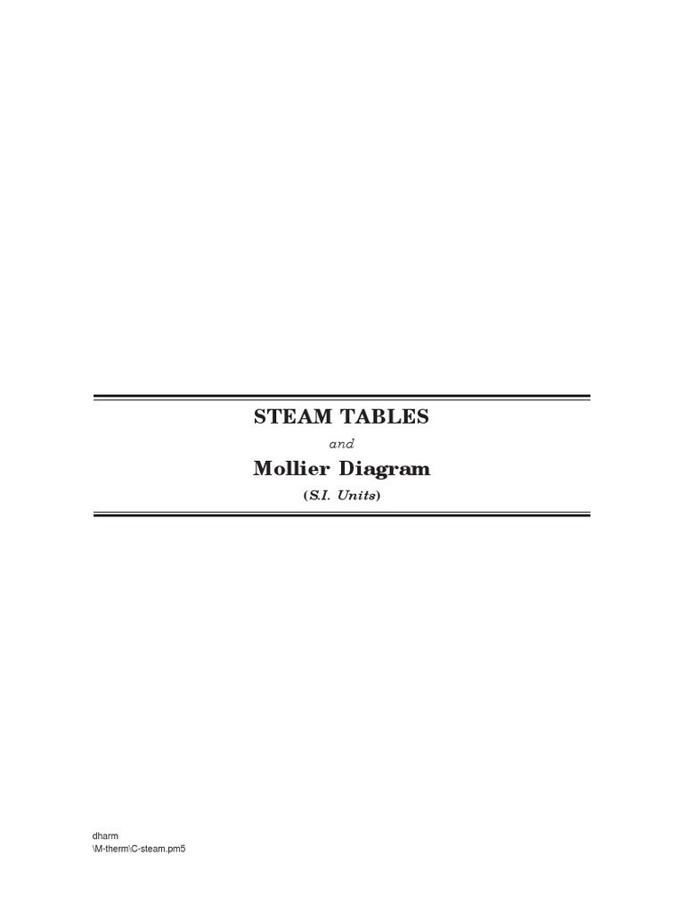 Steam Table Amp Mollier Chart | PDF