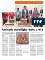 Patrimonio Arqueológico Retorna A Arica - Estrella Arica - 18112022