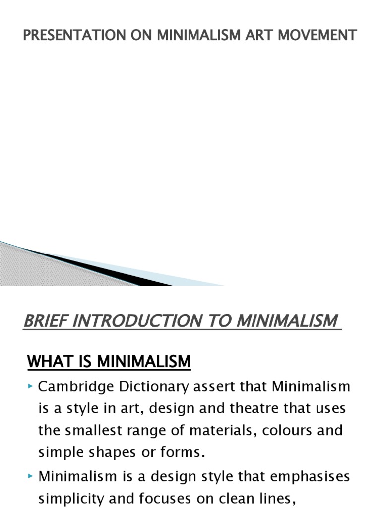 Overview of Minimalism in Art | PDF | Minimalism | The Arts