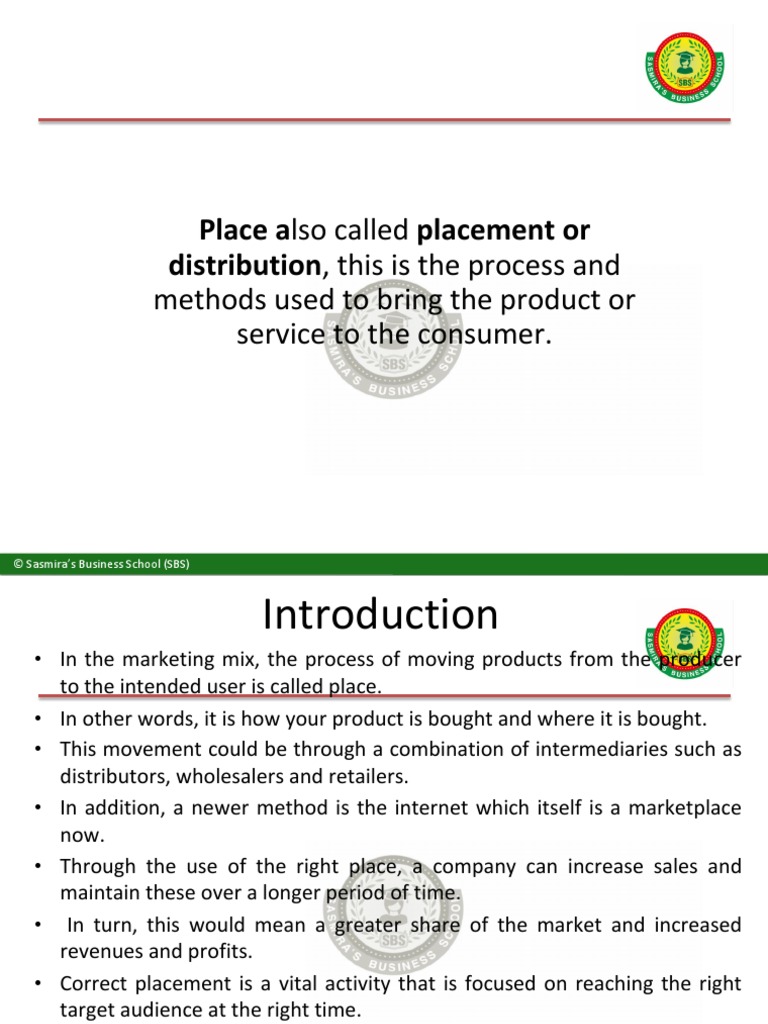 Placement or Distribution | PDF | Sales | Retail