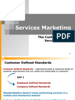Services Marketing - Customer Defined Service Standards