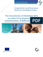 The Constitution of Zimbabwe 2013 As A Basis For Local Government Transformation: A Reflective Analysis