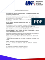 Ejemplo de Presupuesto Operativo, Clase Práctica. Ejercicio