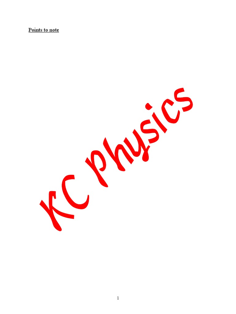 Revision Sheet | PDF