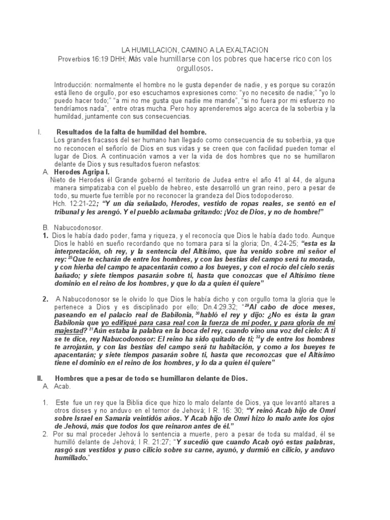 La Humillacion, Camino A La Exaltacion PDF Nabucodonosor Ii