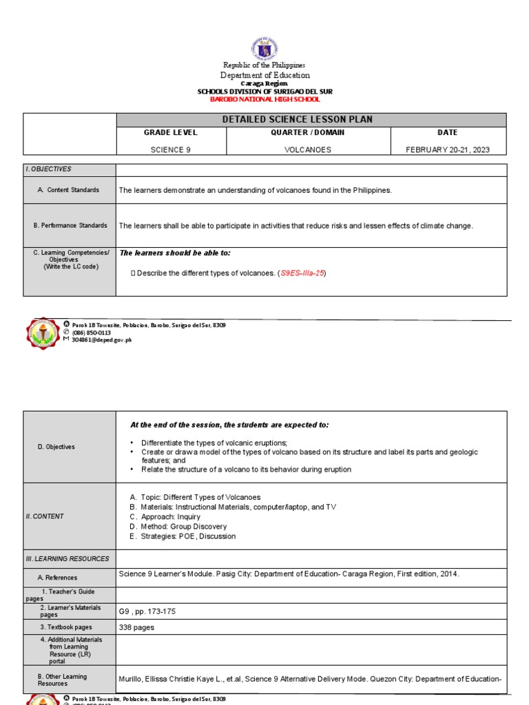 Final DLP in Volcanic Eruption | PDF | Types Of Volcanic Eruptions ...