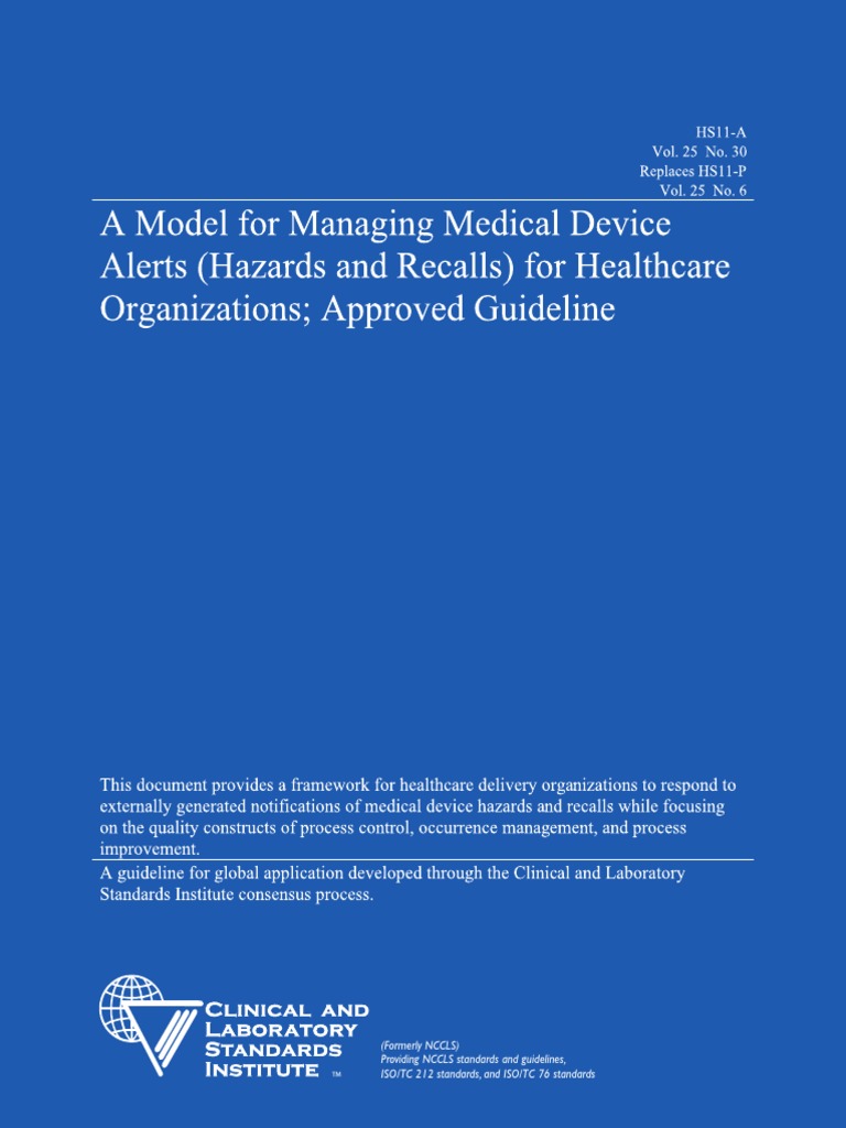 Clsi HS11 A | PDF | Medical Device | Risk Management