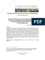 Os Fundamentos Da Pedagogia Histórico-Crítica e Os Desafios e Possibilidades Do Trabalho Educativo em Classes Multisseriadas