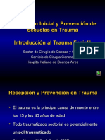 Recepción Inicial y Prevención de Secuelas en Trauma Introducción Al Trauma Facial