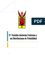 IV IV. - Variables Aleatorias Continuas y Variables Aleatorias Continuas y y y Sus Distribuciones de Sus Distribuciones de Probabilidad Probabilidad