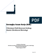 Kerangka Acuan Kerja (KAK) : Pekerjaan Fisik Renovasi Gedung Kantor Direktorat Metrologi