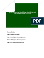 2.1/2.2 Restricting, Simplifying, Multiplying, and Dividing Rational Expressions