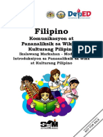 Filipino: Komunikasyon at Pananaliksik Sa Wika at Kulturang Pilipino