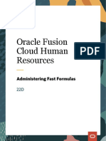 Oracle Fusion Cloud Human Resources: Administering Fast Formulas