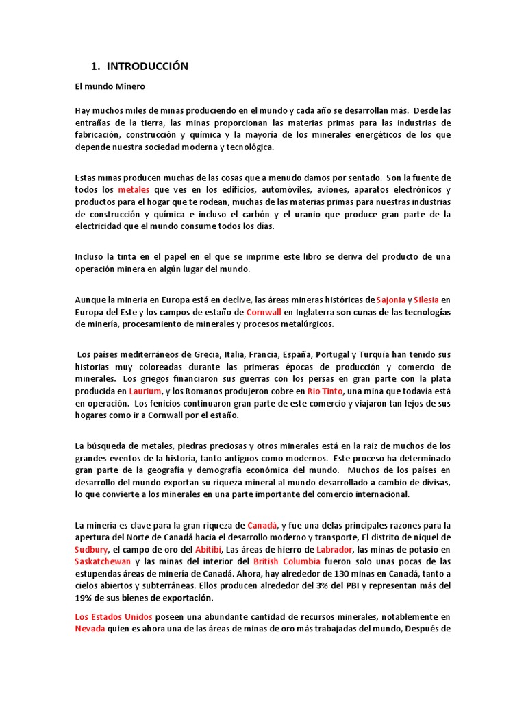 Mundo Minero PDF Roca (geología) Minerales Mundo Minero PDF Roca (geología) Minerales