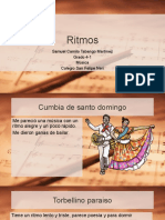 Ritmos: Samuel Camilo Tabango Martínez Grado 4-1 Música Colegio San Felipe Neri