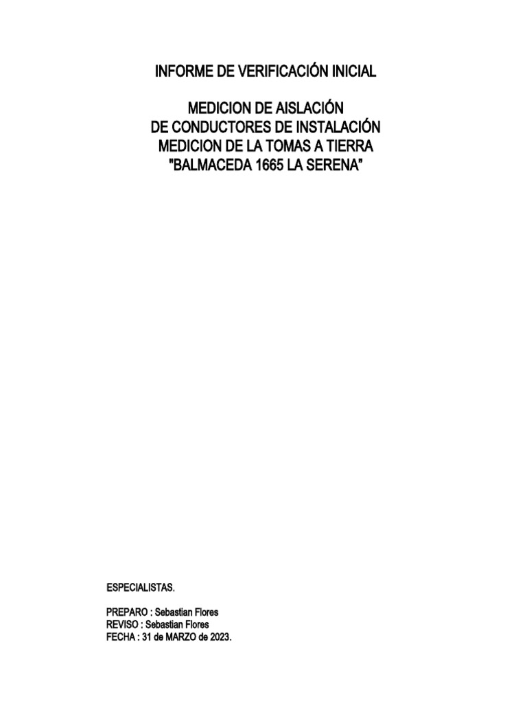 Verificacion Laserena | PDF | Medición | voltaje