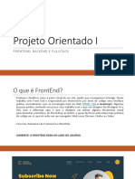 Projeto Orientado I: Frontend, Backend E Fullstack