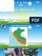 Lunes 27 de Junio Del 2022: Platos Típicos de Las Regiones Del Perú