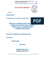 Campo eléctrico de cargas puntuales y superficies equipotenciales