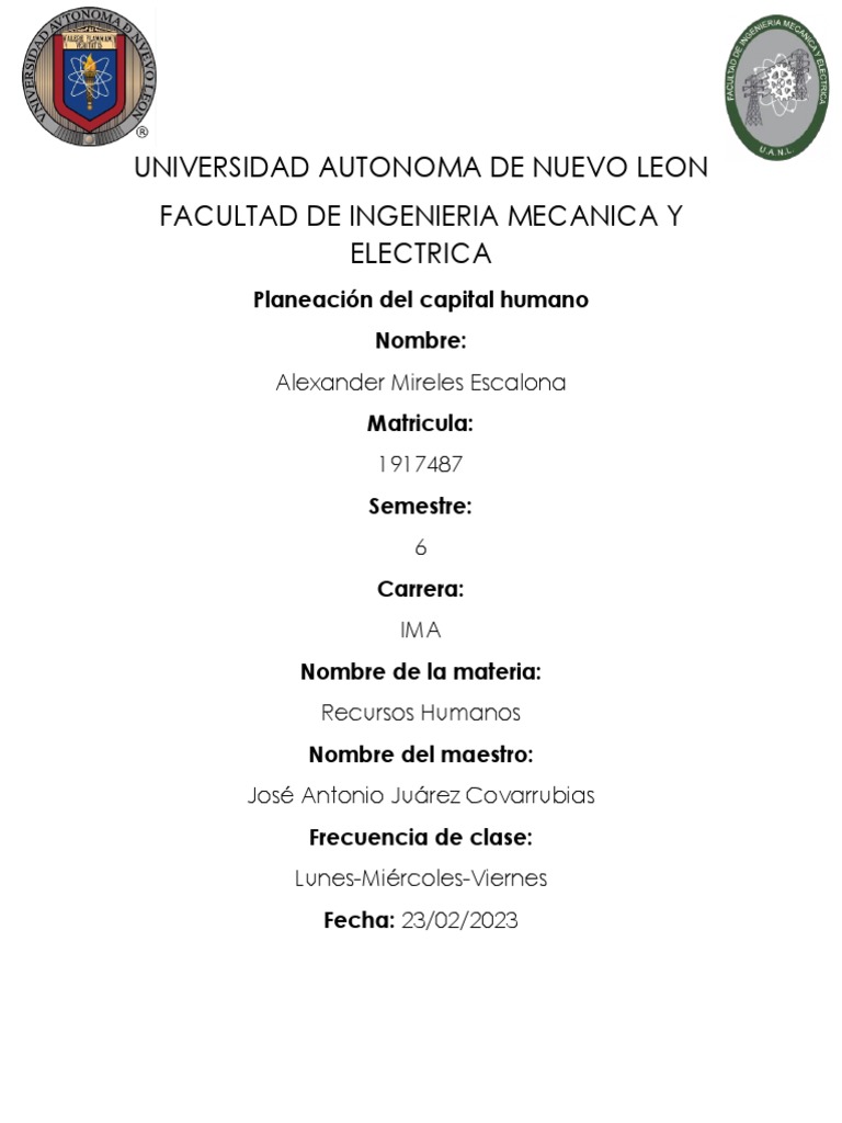 Planeación Del Capital Humano | PDF | Gestión de recursos humanos