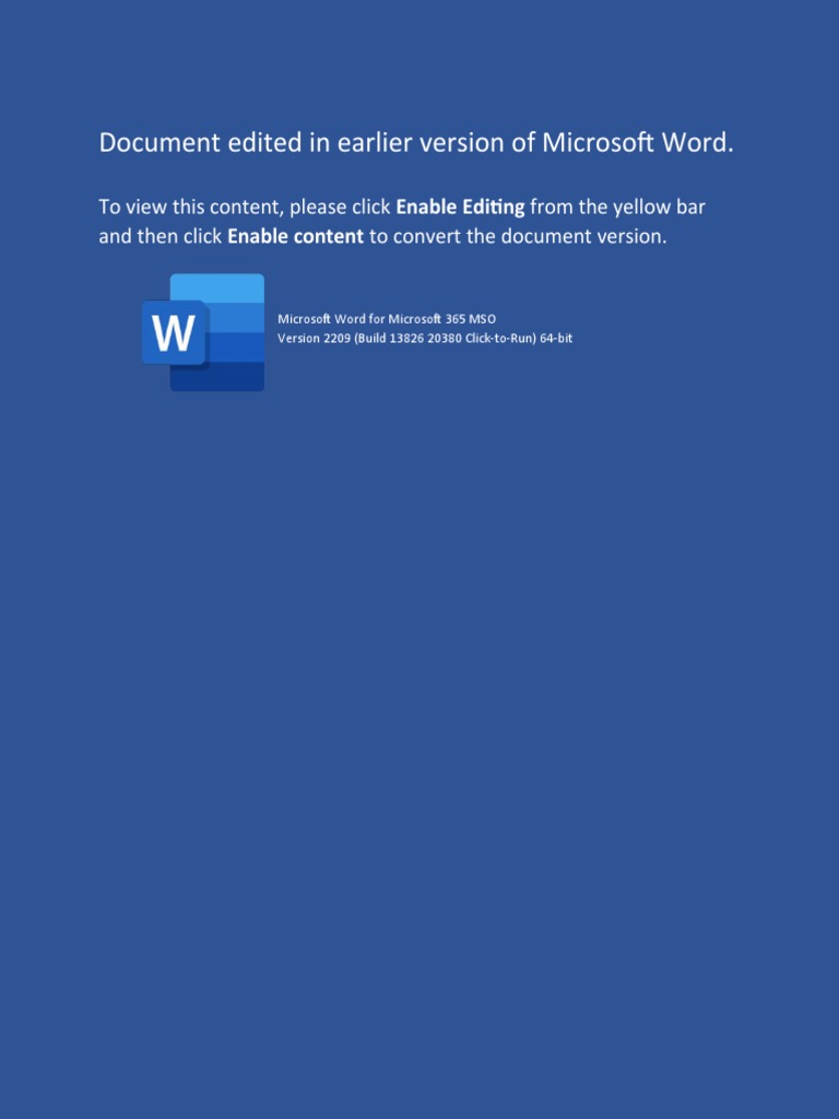 Document edited in earlier version of microsoft word pdf