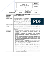 36. M-DI-02 Manual de Perfil de los Cargos V19- Coordinador de Operaciones 01 Feb 2022