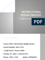 Instructional Design Process: Syllabus and Course Overview