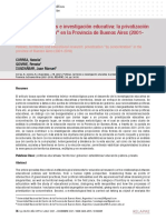 Políticas, Territorios e Investigación Educativa: La Privatización "Por Concentración" en La Provincia de Buenos Aires (2001-2018)