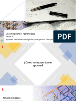 Coaching para El Aprendizaje .: Sesión 6: Apuntes. Herramientas Digitales para Apuntar. Tiempos de Repaso