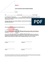 Agreement To Execute Lease & Deposit Receipt
