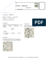 Examen Bimestral FISICA 4 Secundaria