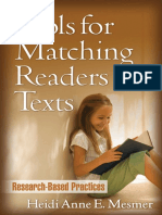 Tools For Matching Readers To Texts R