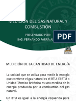 Medición Del Gas Natural Y Combustión: Presentado Por: Ing. Fernando Parra Arce