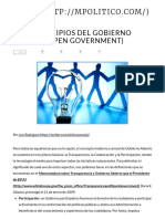 Los 5 Principios Del Gobierno Abierto (Open Government) - MPR Group
