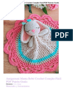 Amigurumi Manta Bebé Crochet Conejito Fácil PDF Patrón Gratis