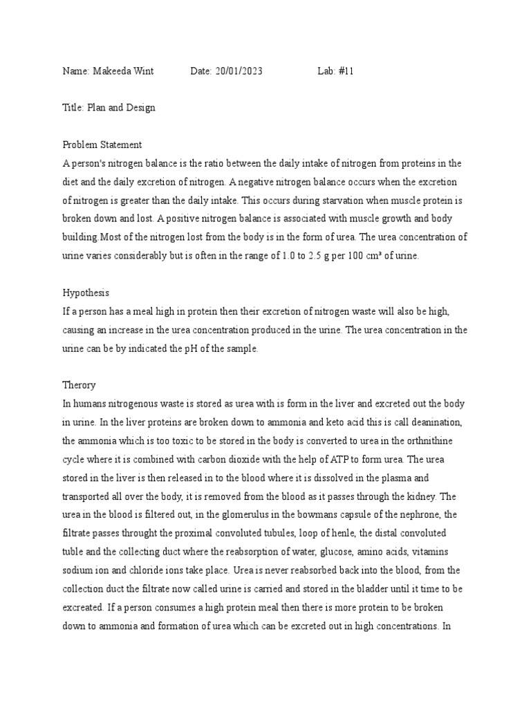 Biology P D Pdf Urea Chemistry