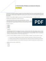 Atividade Avaliativa Fundamentos e Práticas No Ensino de Ciências. Semana 7 - Nota 10